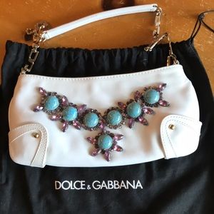 Vintage Dolce & Gabbana leather clutch handbag